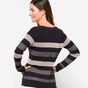 Market & Spruce Womens Tawnee Cotton Blend Waffle Stitch Pullover Sweater Size M